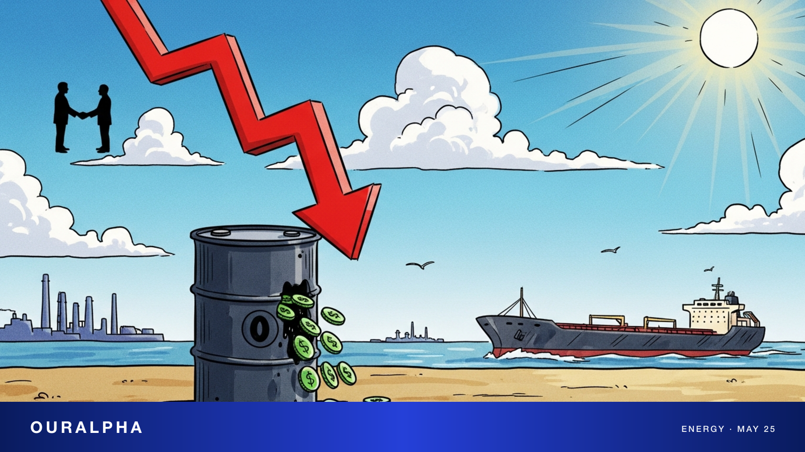 Oil Prices Tumble as Iran Deal Hopes Lift U.S. Stock Futures