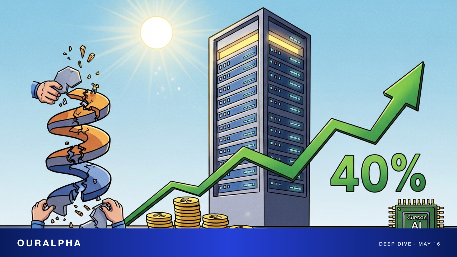 微软 MSFT 深度分析封面：Azure +40%、AI run-rate $37B、Copilot 20M、目标价 $569 关键数据卡 — OurAlpha