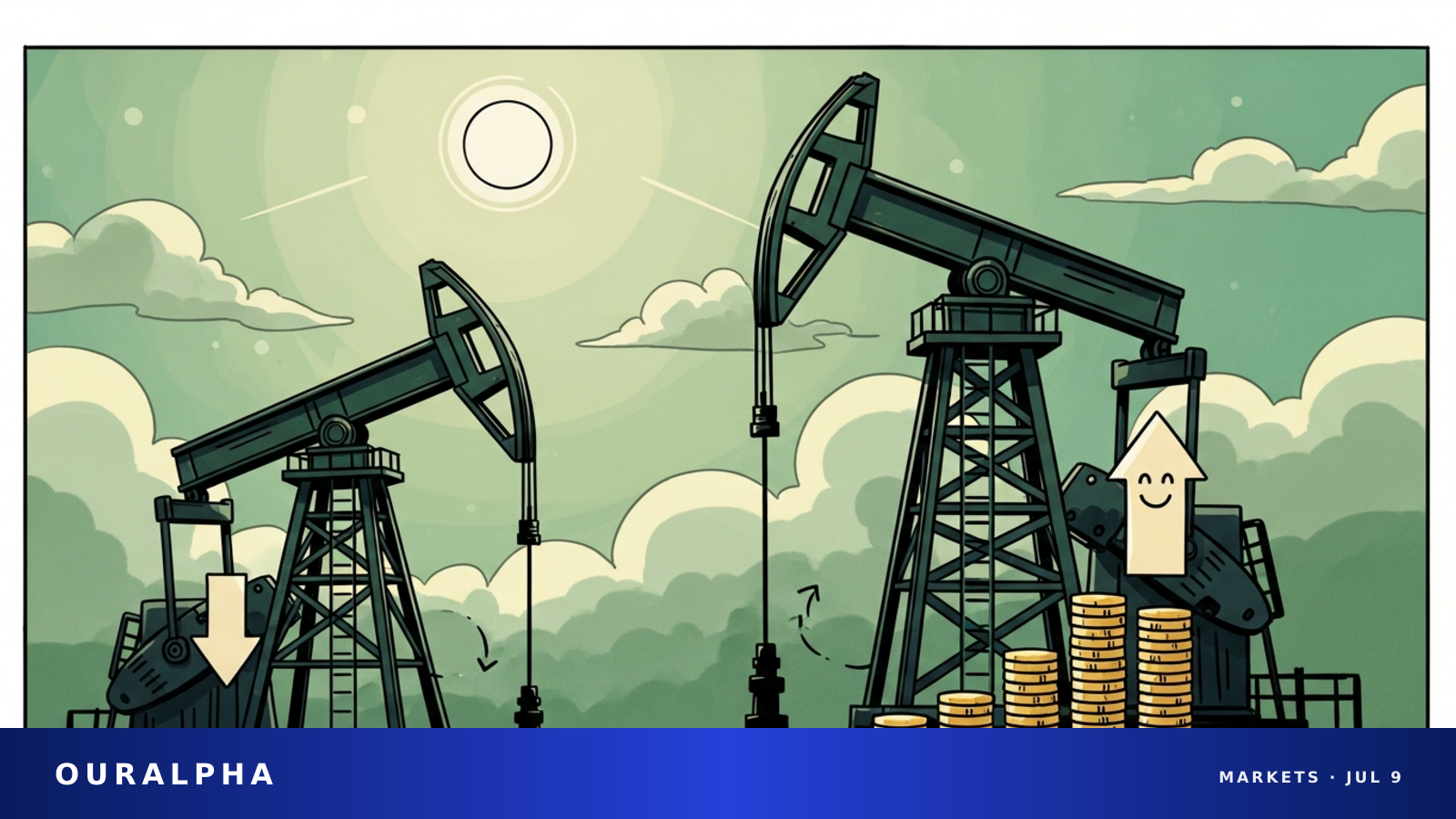 Energy stock divergence Occidental Exxon Q2 profits oil price surge