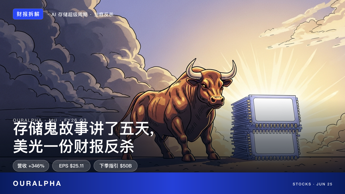 美光 MU 2026 财年 Q3 财报图解：HBM 存储超级周期与营收暴增