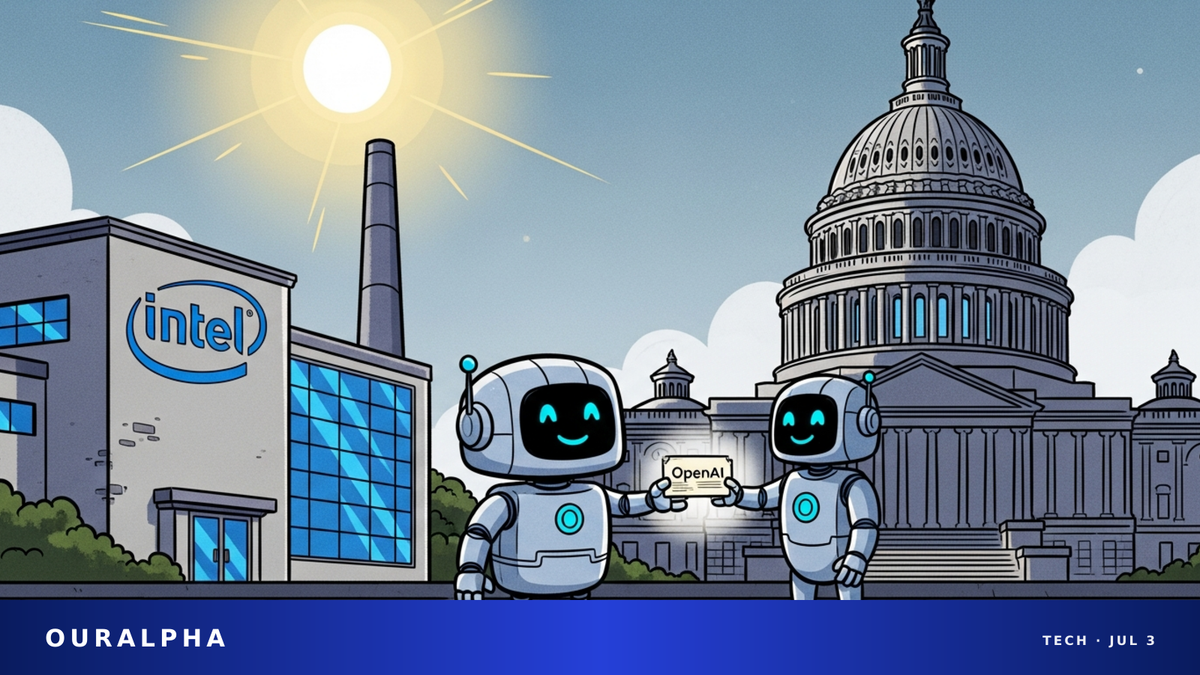 OpenAI 提议转让5%股权 英特尔股价重挫