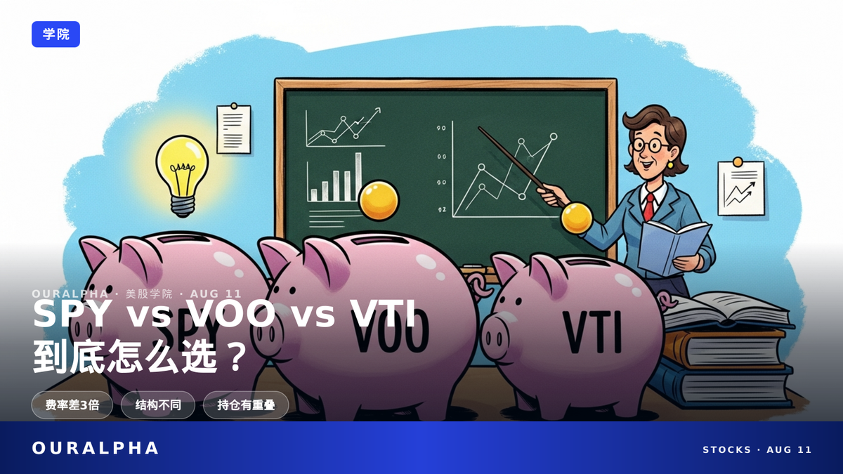 SPY、VOO、VTI 区别详解：费率、结构与选择